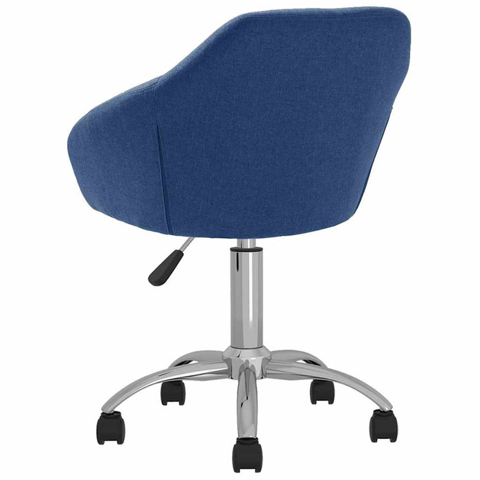 Scaun de masă pivotant, albastru, material textil WALTI