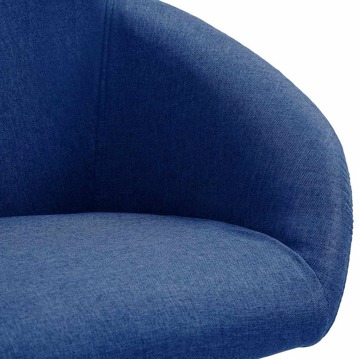 Scaun de masă pivotant, albastru, material textil WALTI