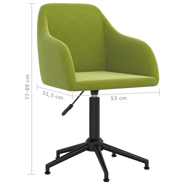 Scaune de bucătărie pivotante, 4 buc., verde deschis, catifea WALTI
