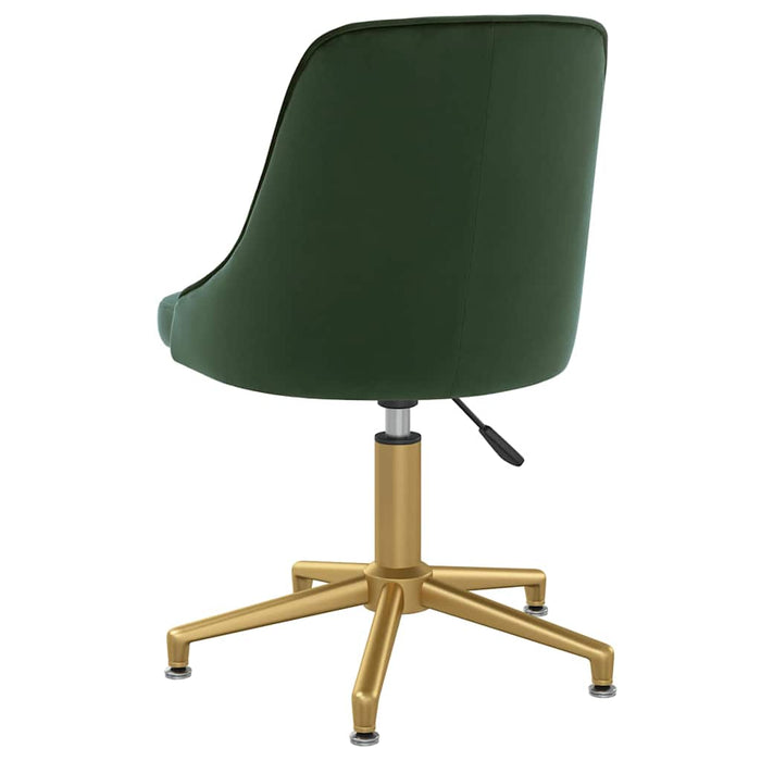 Scaune de bucătărie pivotante, 4 buc., verde închis, catifea WALTI