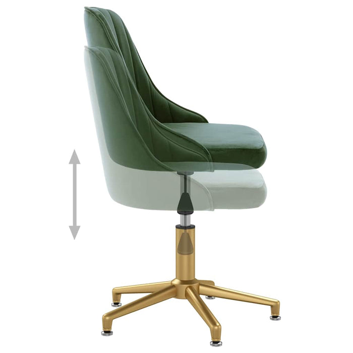 Scaune de bucătărie pivotante, 4 buc., verde închis, catifea WALTI