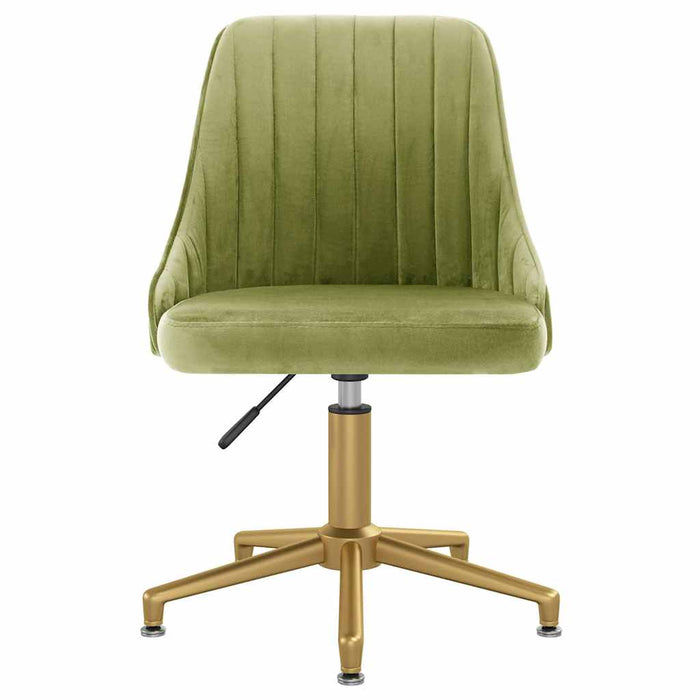 Scaune de sufragerie pivotante 6 buc, verde deschis, catifea WALTI
