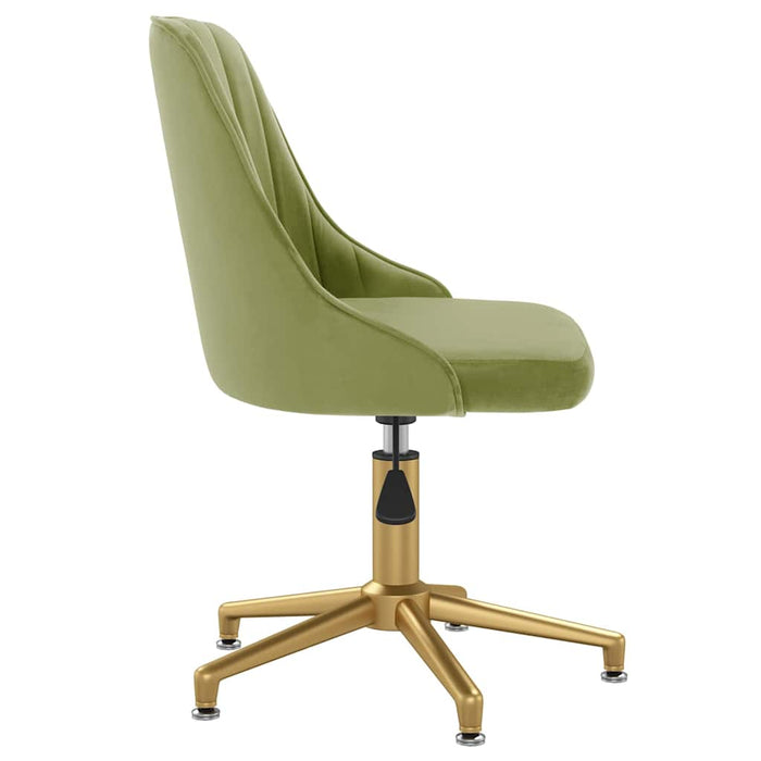 Scaune de sufragerie pivotante 6 buc, verde deschis, catifea WALTI