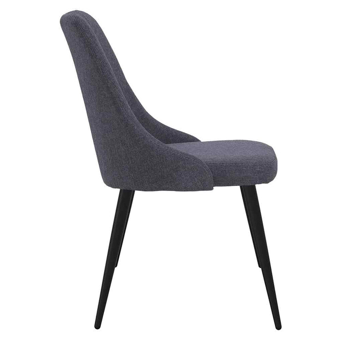 Scaune de bucătărie pivotante, 4 buc., gri închis, textil WALTI