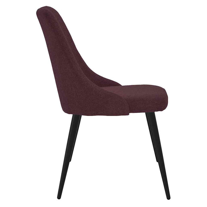 Scaune de masă, 4 buc., violet, textil WALTI