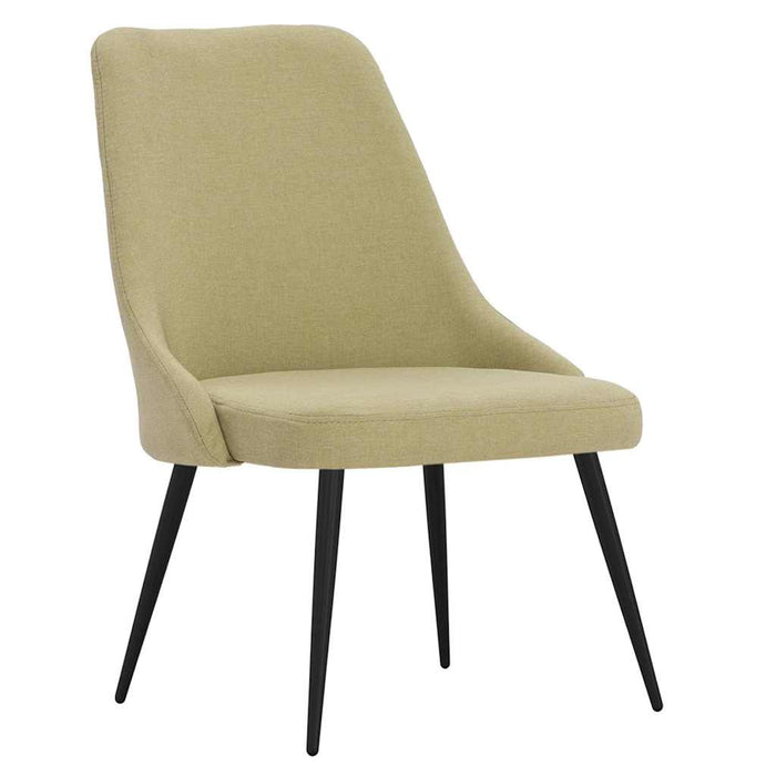 Scaune de bucătărie, 6 buc, verde, material textil WALTI