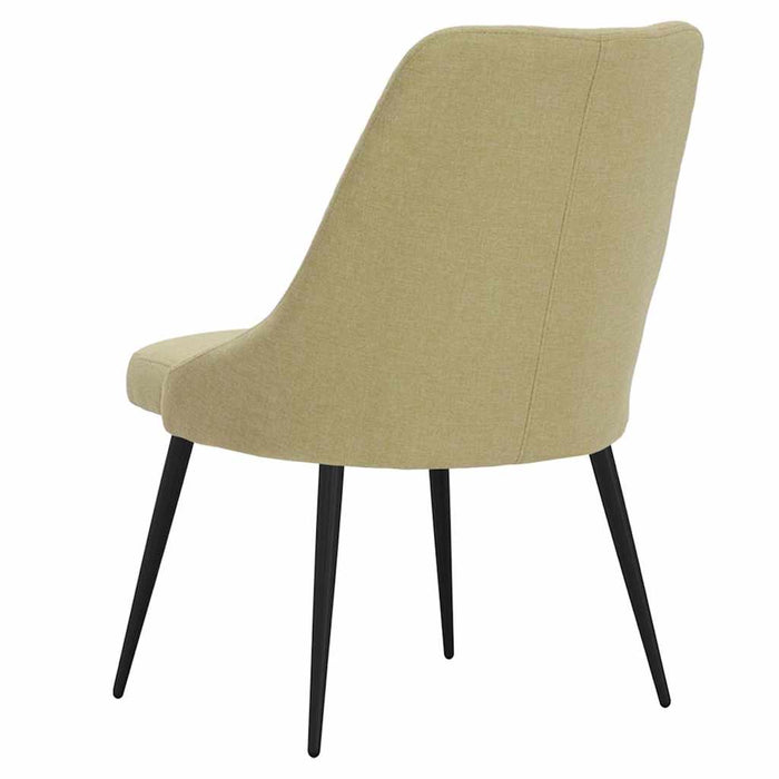 Scaune de bucătărie, 6 buc, verde, material textil WALTI