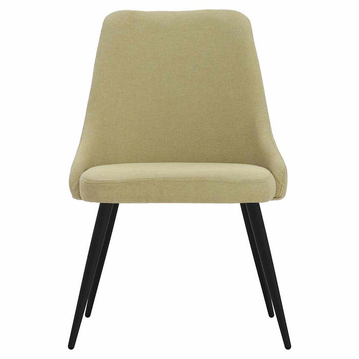 Scaune de bucătărie, 6 buc, verde, material textil WALTI