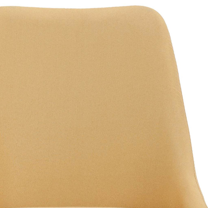 Scaune de masă pivotante, 6 buc., galben, material textil WALTI
