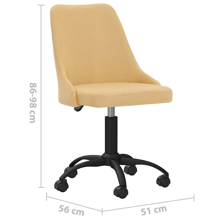 Scaune de masă pivotante, 6 buc., galben, material textil WALTI