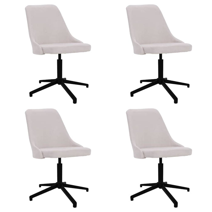 Scaune de bucătărie pivotante, 4 buc., crem, material textil WALTI