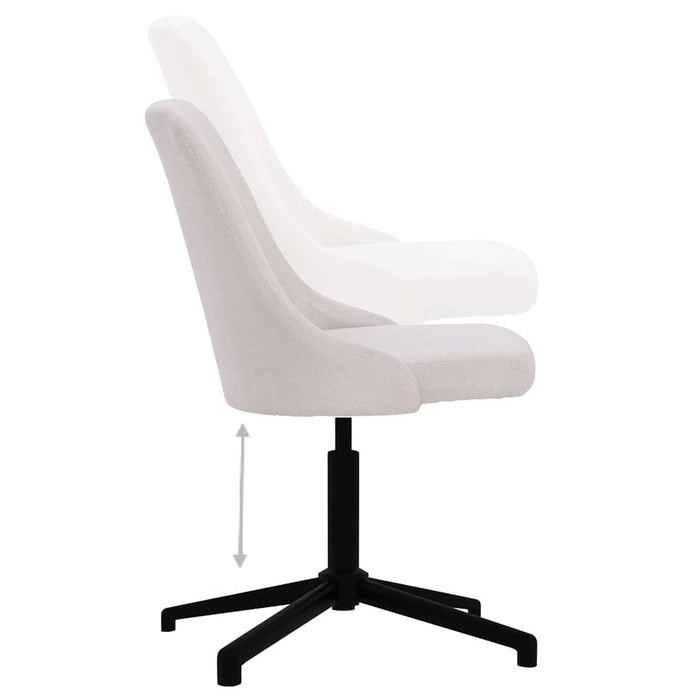 Scaune de bucătărie pivotante, 4 buc., crem, material textil WALTI