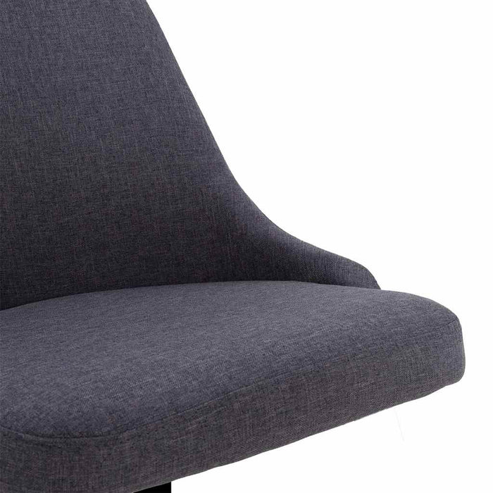 Scaune de bucătărie pivotante, 6 buc., gri închis, textil WALTI
