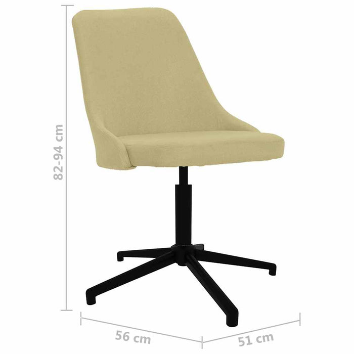 Scaune de bucătărie pivotante, 6 buc., verde, material textil WALTI