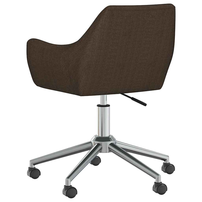 Scaune de masă pivotante, 4 buc., maro închis, material textil WALTI