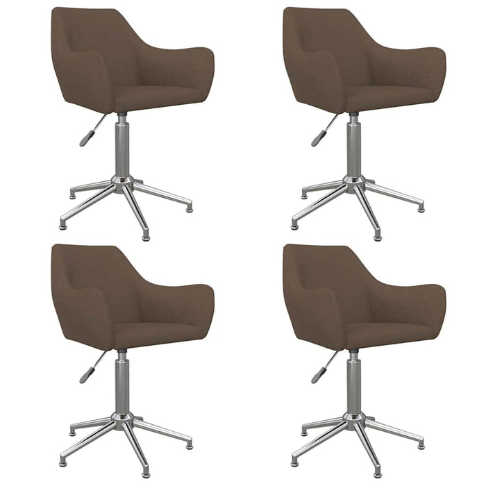 Scaune de bucătărie pivotante, 4 buc., gri taupe, textil WALTI