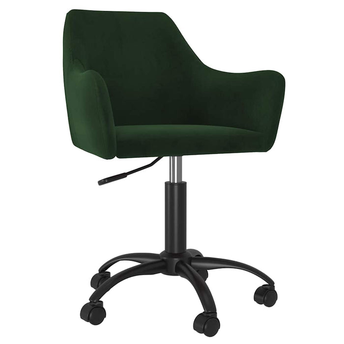 Scaune de bucătărie pivotante, 4 buc., verde închis, catifea WALTI
