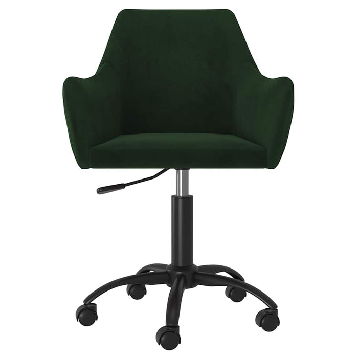 Scaune de bucătărie pivotante, 4 buc., verde închis, catifea WALTI