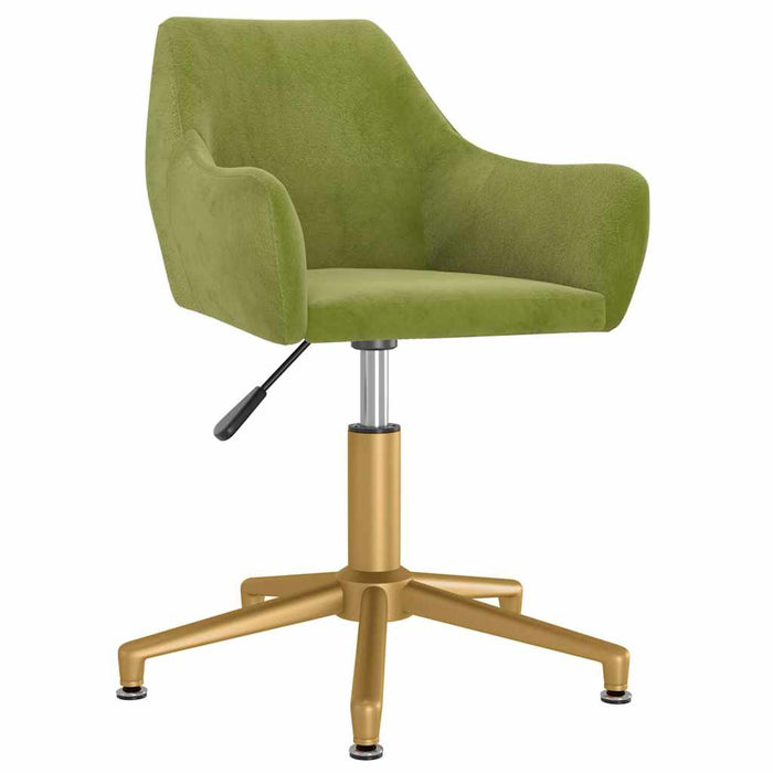 Scaune de sufragerie pivotante 6 buc, verde deschis, catifea WALTI