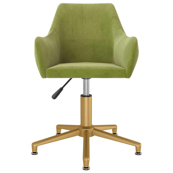 Scaune de sufragerie pivotante 6 buc, verde deschis, catifea WALTI