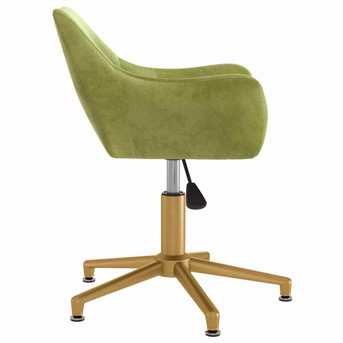 Scaune de sufragerie pivotante 6 buc, verde deschis, catifea WALTI