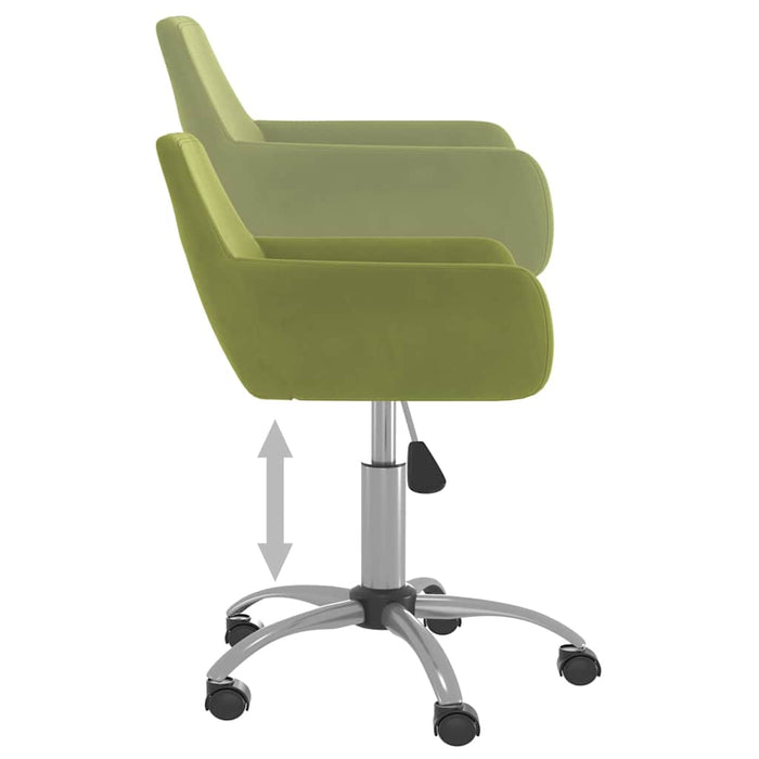 Scaune de bucătărie pivotante, 4 buc., verde deschis, catifea WALTI