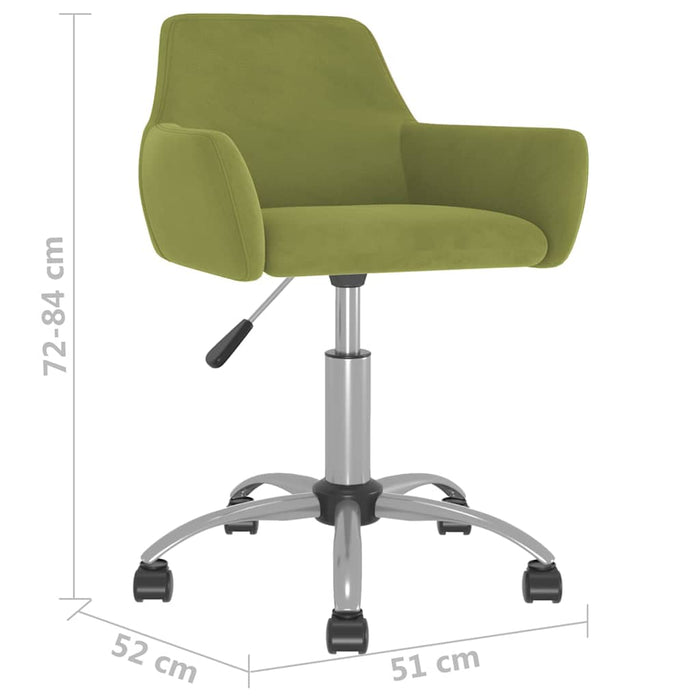 Scaune de bucătărie pivotante, 4 buc., verde deschis, catifea WALTI