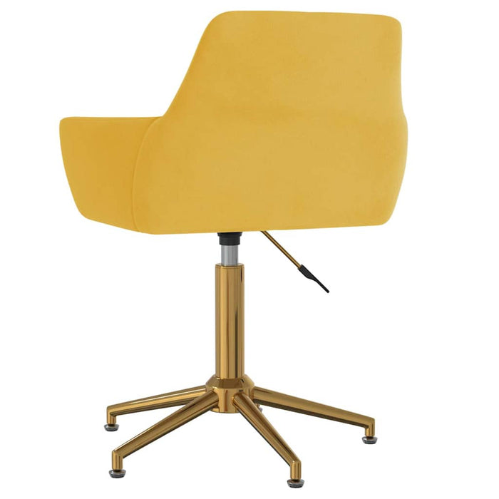 Scaune de masă pivotante, 4 buc., galben, catifea WALTI