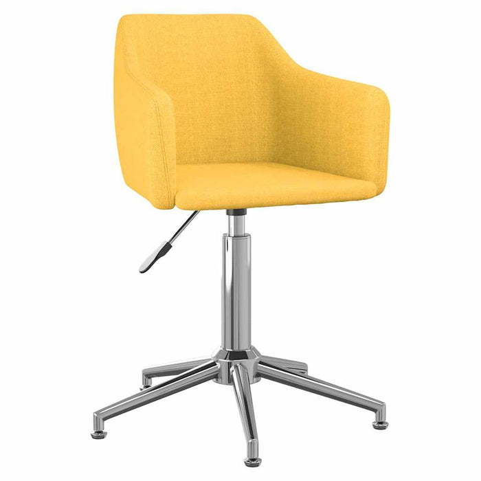 Scaune de masă pivotante, 6 buc., galben, material textil WALTI