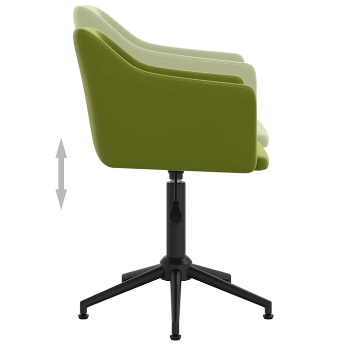 Scaune de bucătărie pivotante, 4 buc., verde deschis, catifea WALTI