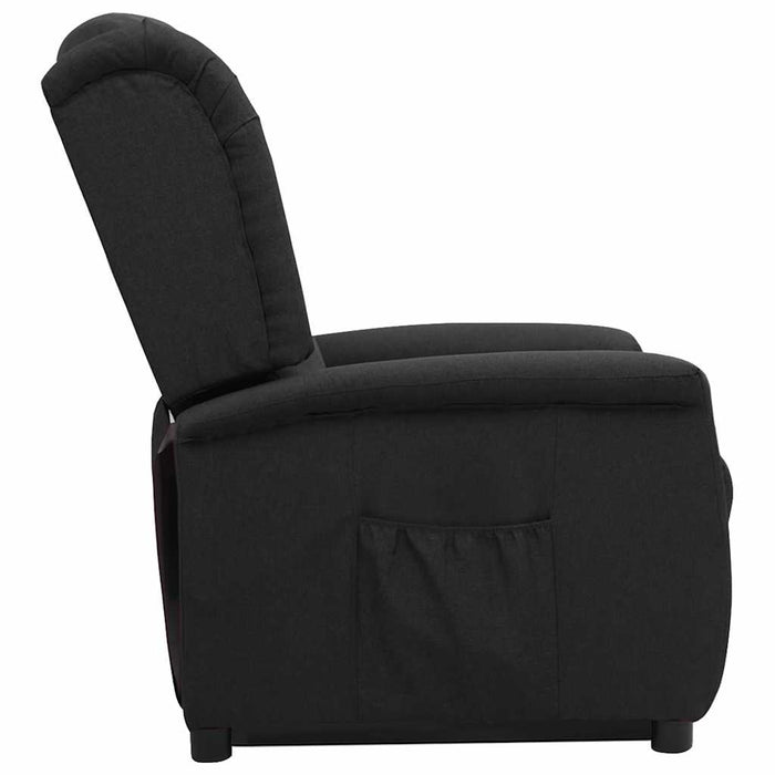 Fotoliu cu ridicare, negru, material textil WALTI