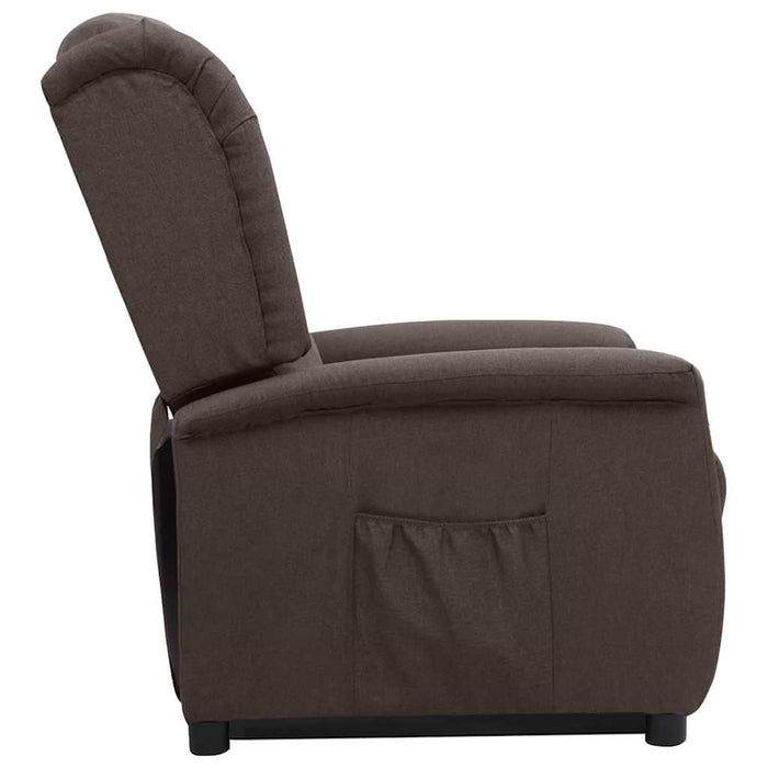 Fotoliu cu ridicare, maro, material textil WALTI