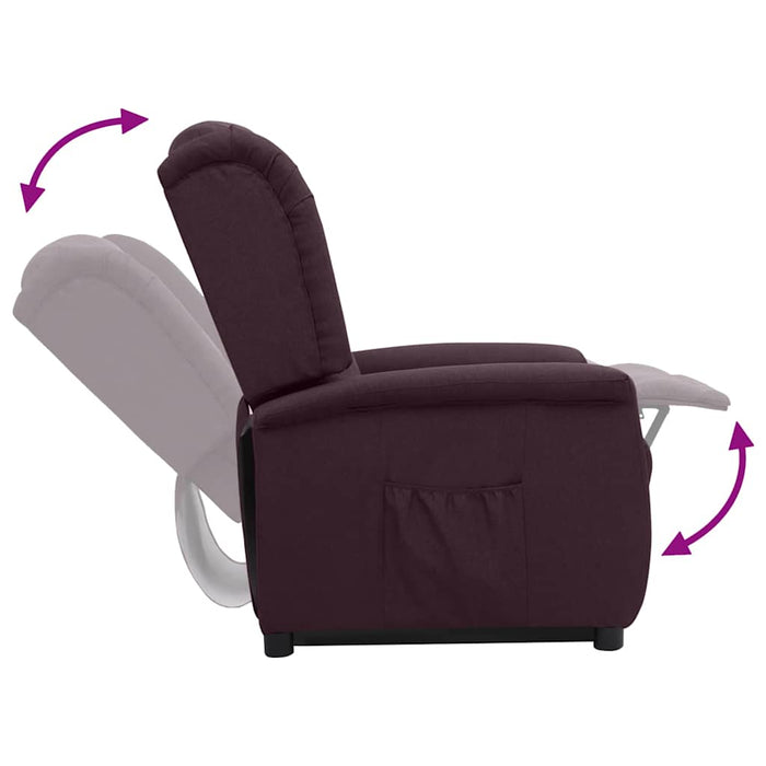 Fotoliu cu ridicare, violet, material textil WALTI