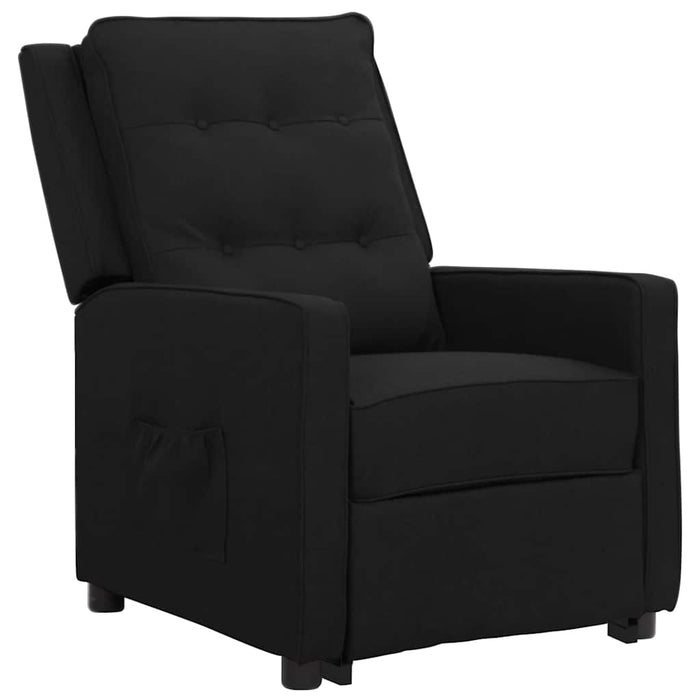 Fotoliu cu ridicare, negru, material textil WALTI