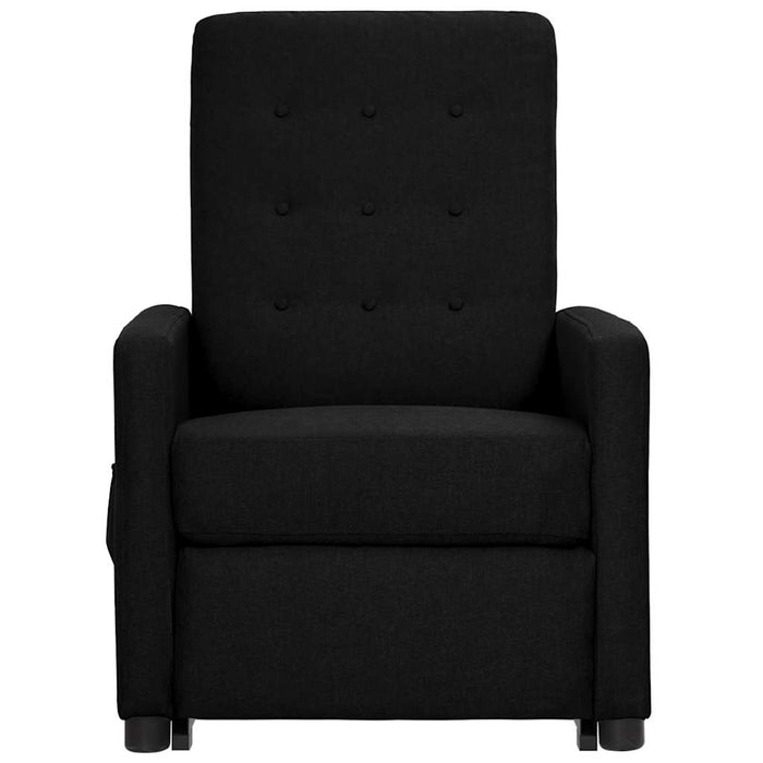 Fotoliu cu ridicare, negru, material textil WALTI