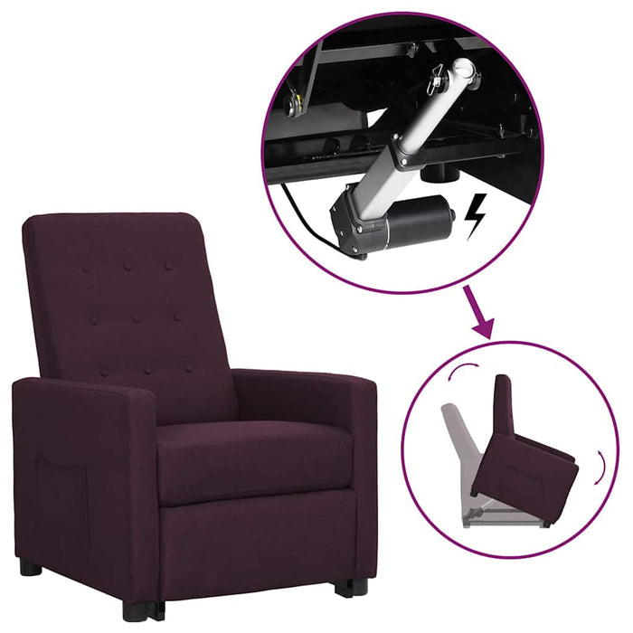 Fotoliu cu ridicare, violet, material textil WALTI