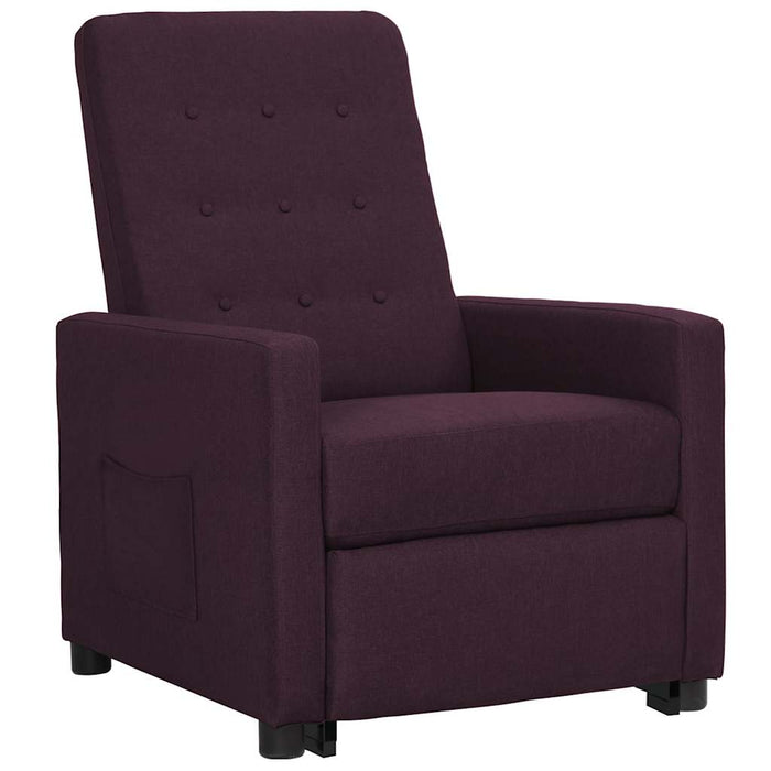 Fotoliu cu ridicare, violet, material textil WALTI