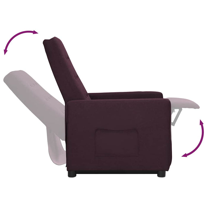 Fotoliu cu ridicare, violet, material textil WALTI