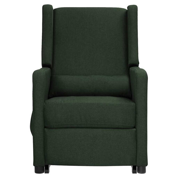 Fotoliu cu ridicare, verde închis, material textil WALTI