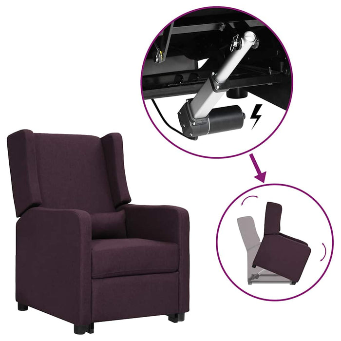 Fotoliu cu ridicare, violet, material textil WALTI