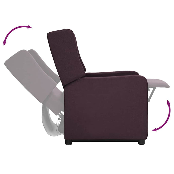 Fotoliu cu ridicare, violet, material textil WALTI