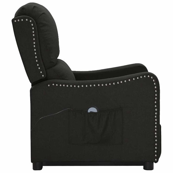 Fotoliu cu ridicare, negru, material textil WALTI