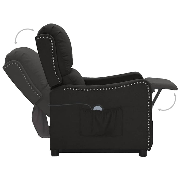 Fotoliu cu ridicare, negru, material textil WALTI