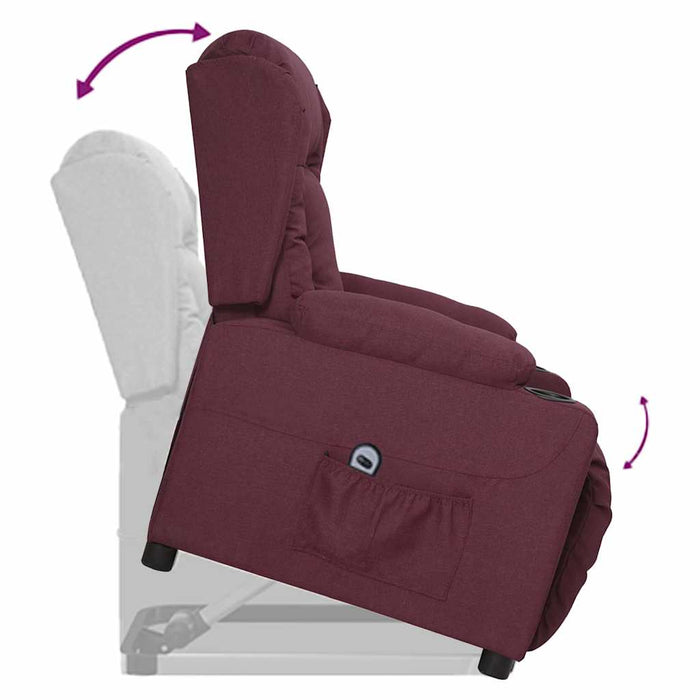 Fotoliu cu ridicare, violet, material textil WALTI