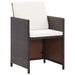 Set mobilier de grădină cu perne, 3 piese, maro, poliratan - WALTI WALTI