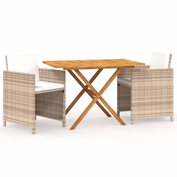 Set mobilier de grădină cu perne, 3 piese, bej - WALTI WALTI