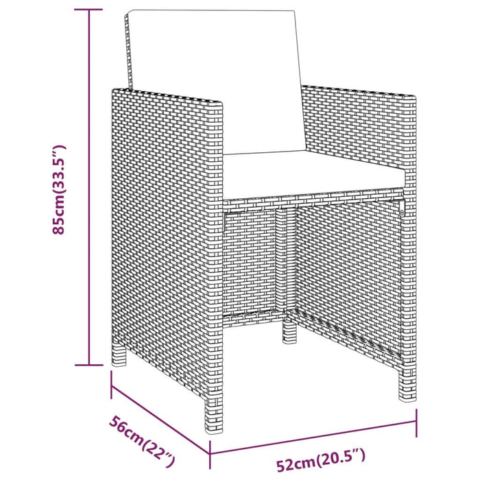 Set mobilier de grădină cu perne, 3 piese, bej - WALTI WALTI