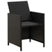 Set mobilier de grădină cu perne, 3 piese, negru - WALTI WALTI
