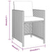 Set mobilier de grădină cu perne, 3 piese, negru - WALTI WALTI