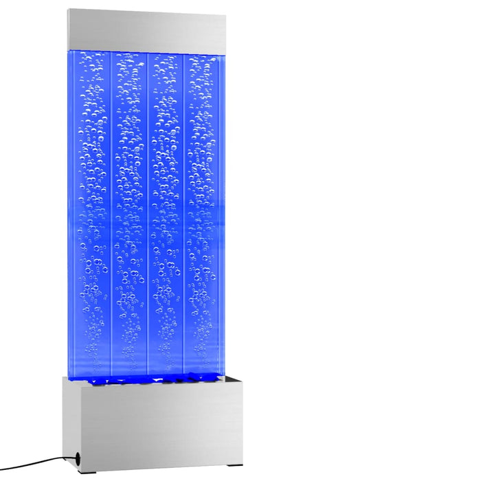 Coloană cu bule cu LED-uri RGB oțel inoxidabil/acrilic 110 cm - WALTI WALTI